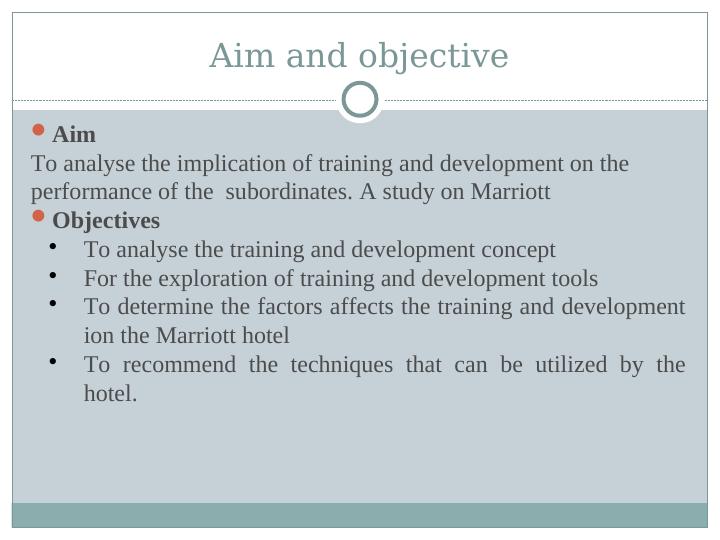 Implication of Training and Development on Performance of Marriott Subordinates_2