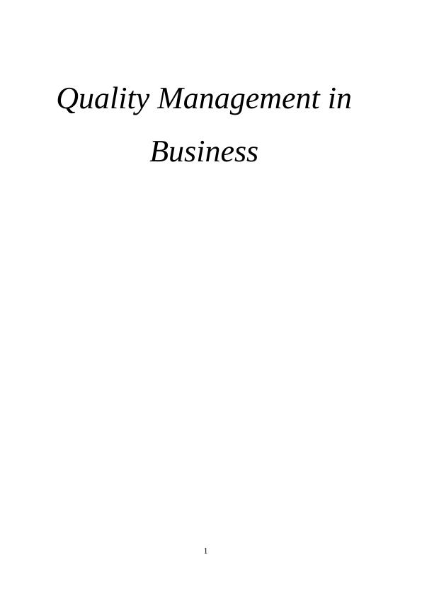 Quality Management in Business Jaguar_1