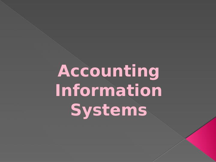 Accounting Information System - Assignment_1