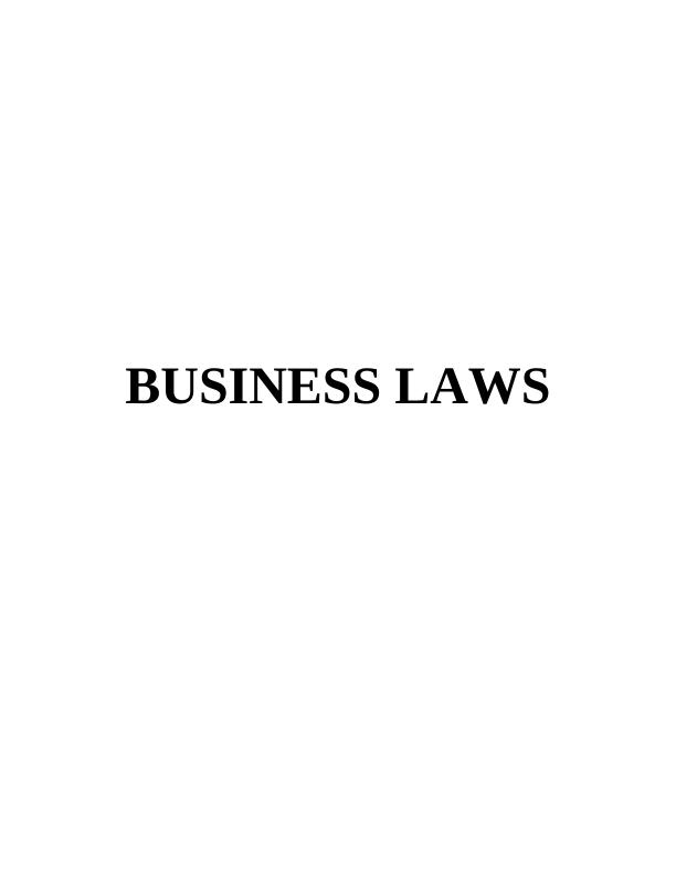 Assignment on Business Laws_1