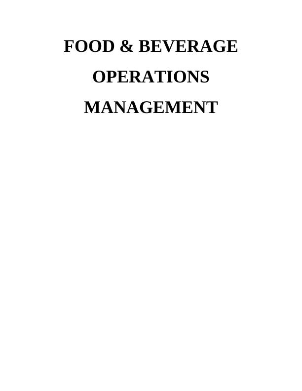 Food & Beverage Operations Management_2
