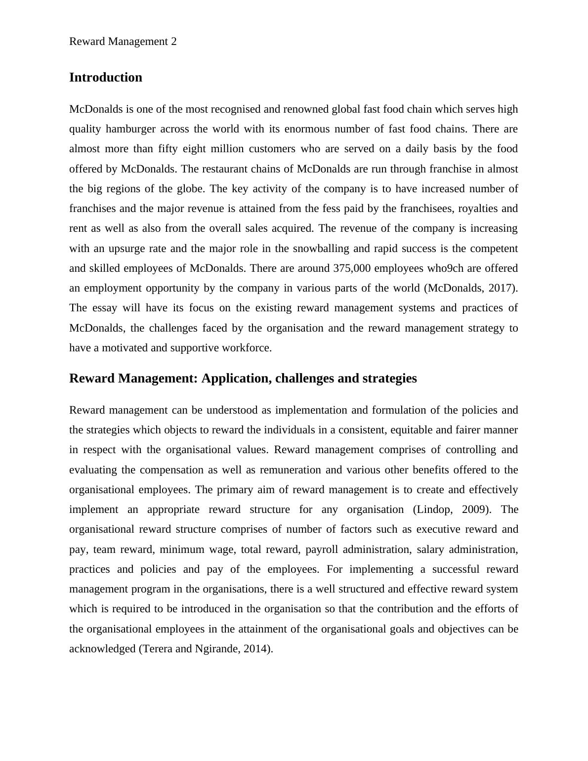 Reward Management Assignment - McDonalds_2