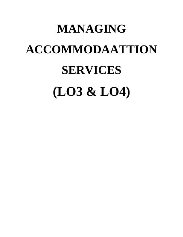 Managing Accommodation Services Assignment_1