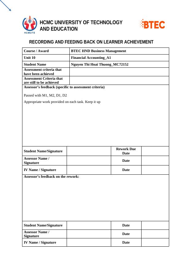 unit 10 financial accounting assignment