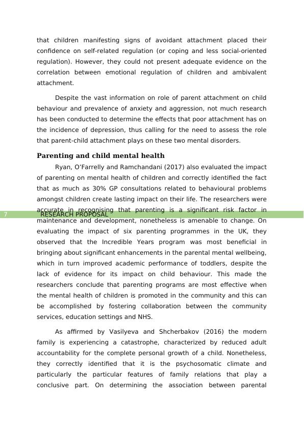 Parental role in child mental health: A search strategy and literature review_8