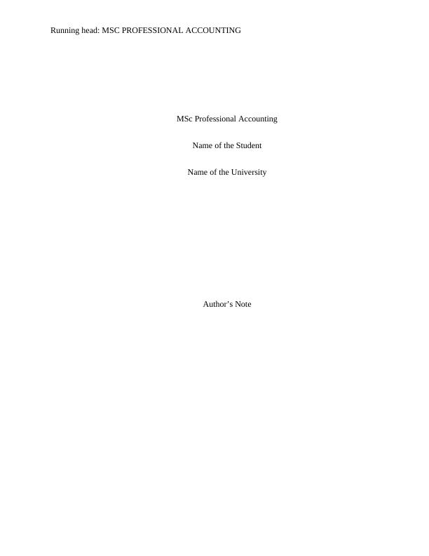 MSc Professional Accounting - Essay_1