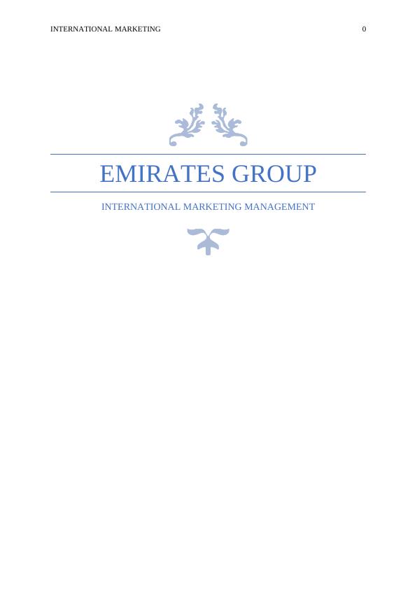 International Marketing Management | Emirates Group_1