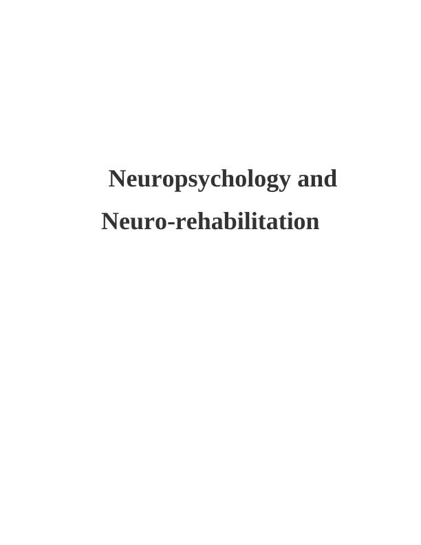 Neuropsychology and Neuro-Rehabilitation_1