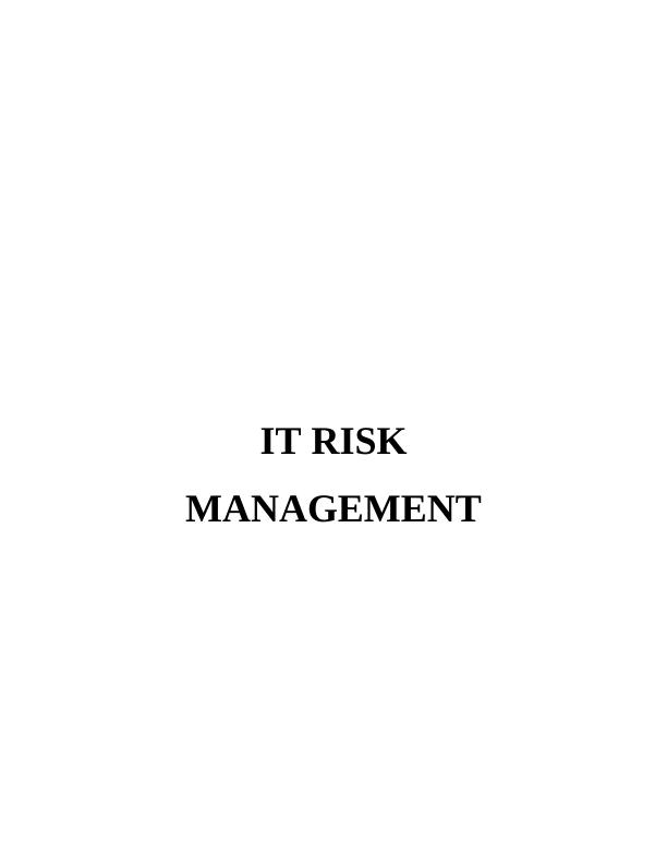 IT Risk Management Assignment (Doc)_1