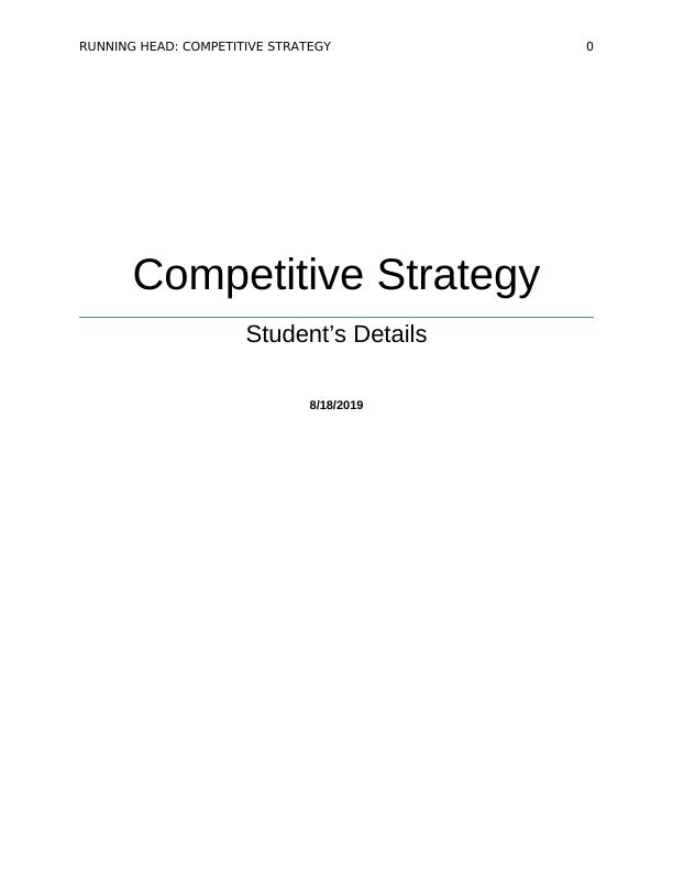 Competitive Strategy Essay 2022_1