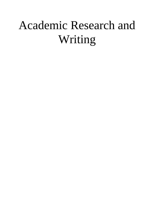 Academic Research and Writing - Assignment_1