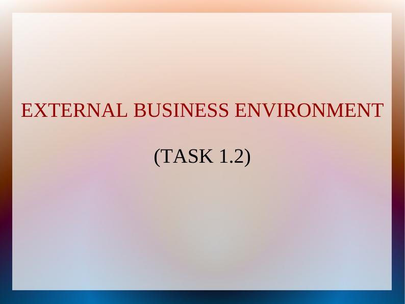 6513 external business environment