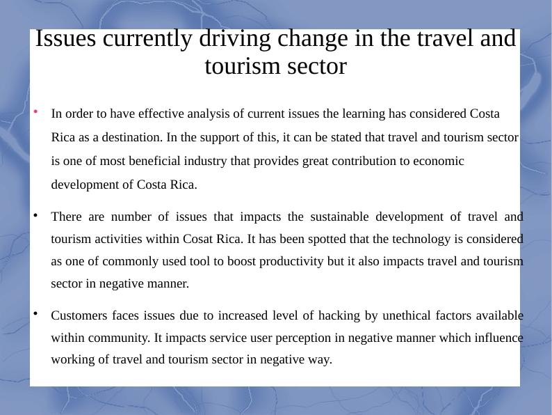 Contemporary Issues in Travel and Tourism Sector: A Case Study of Costa Rica_2