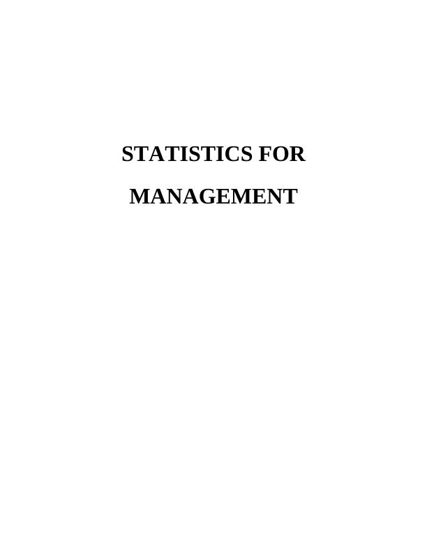 Assignment Statistics for Management_1