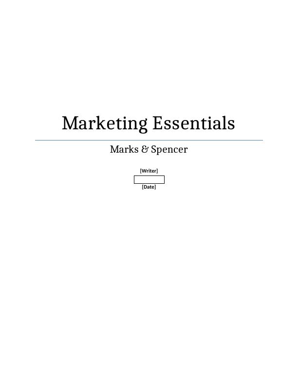 Marketing Essentials Marks & Spencer_1