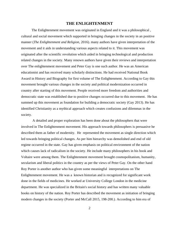 Essay on The Enlightenment Movement_2