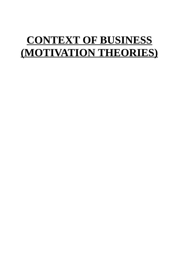 Theories of Motivation in Business_1