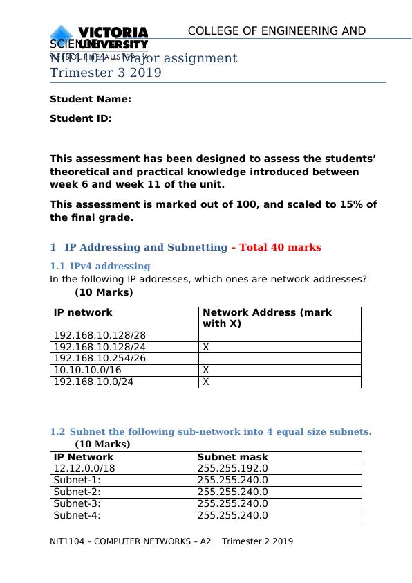 ip assignment pitt