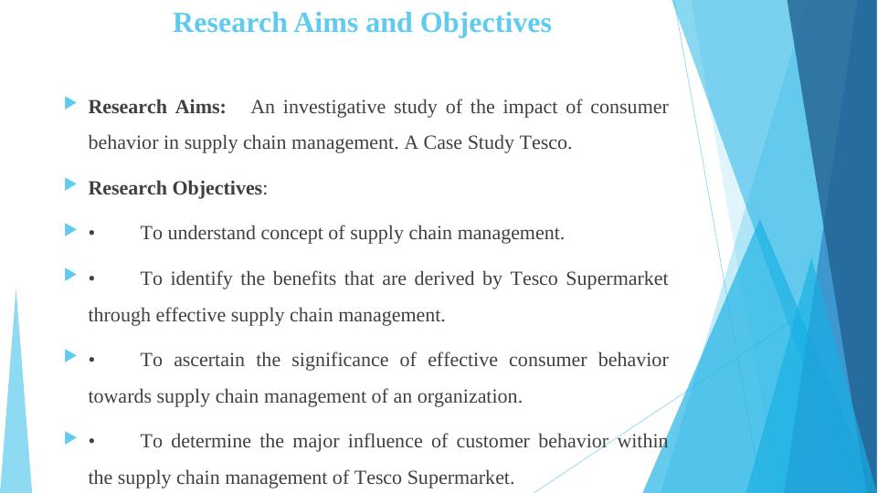 Impact of Consumer Behavior in Supply Chain Management - A Case Study of Tesco_3