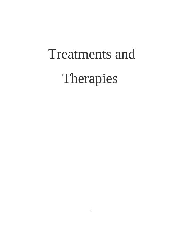 Treatments and Therapies 2 Psychodynamic Therapy [1] 4 What does the approach involve? 4 What does it involve? 5 What are the implications of this approach?_1