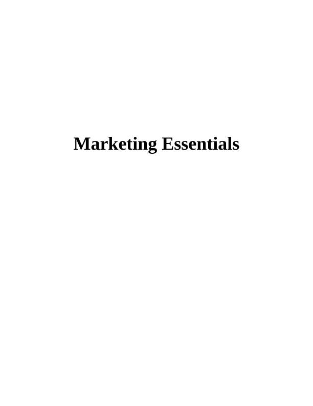 Essentials of Marketing in an Organisation_1