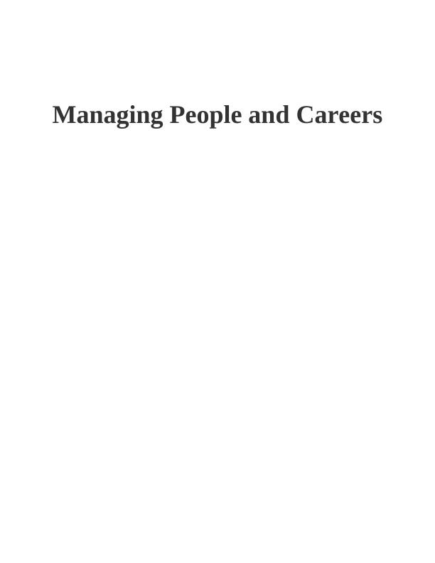Managing People and Careers : Report_1