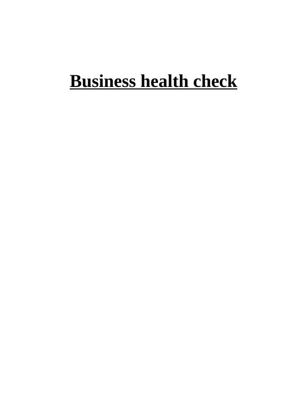 Business Health Check Assignment - JW Marriott_1