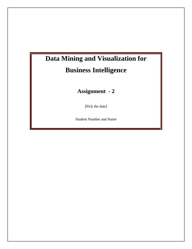 Data Mining & Visualization_1