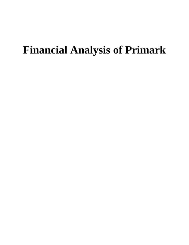 (PDF) Financial Analysis of Primark Stores Ltd_1