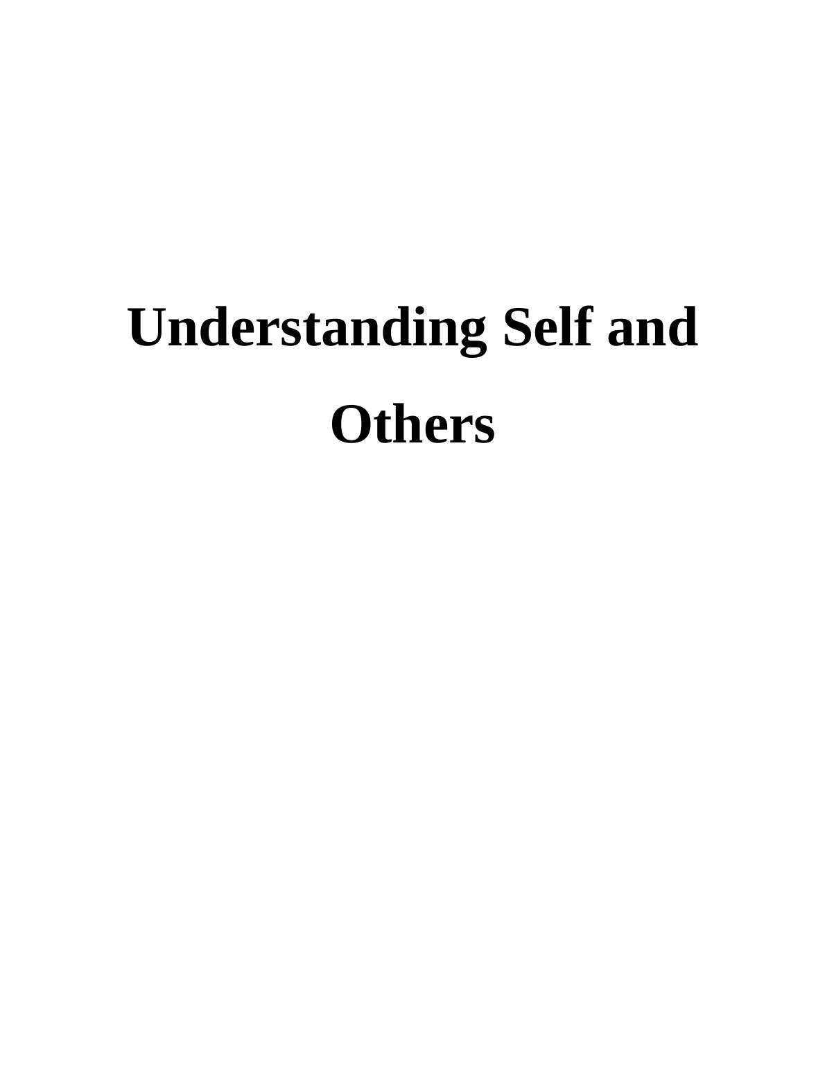 Understanding Self and Others (DOC)_1