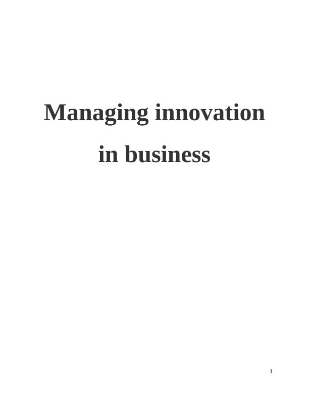 Managing Innovation in Business_1