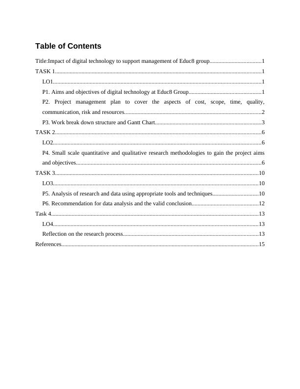 Impact of Digital Technology to Support Management of Edu8 Group : Report_2