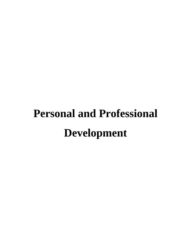 Personal and Professional Development System Assignment_1