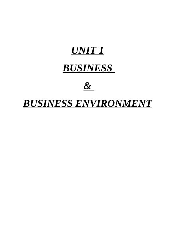 Unit 1- Business and Business Environment_1
