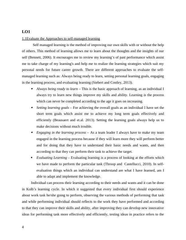 Report on Learning on an Individual_4
