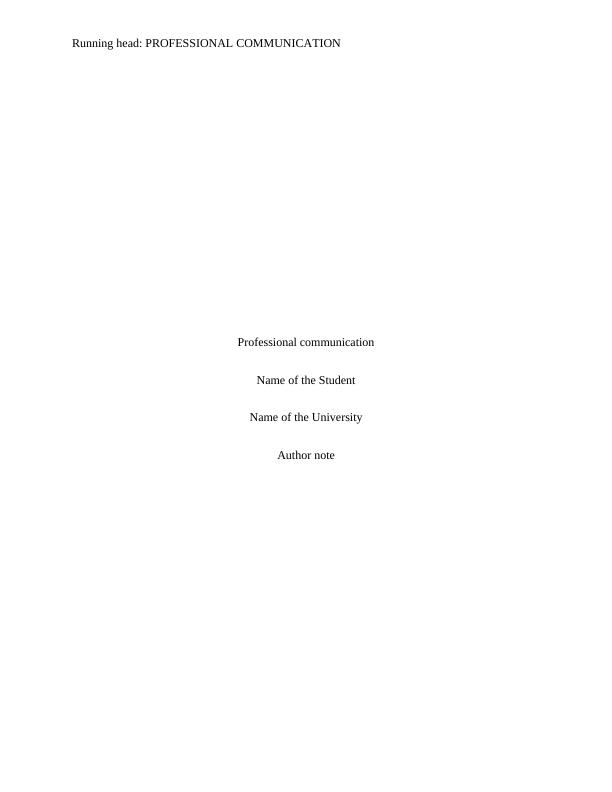 Paper on Professional Communication_1