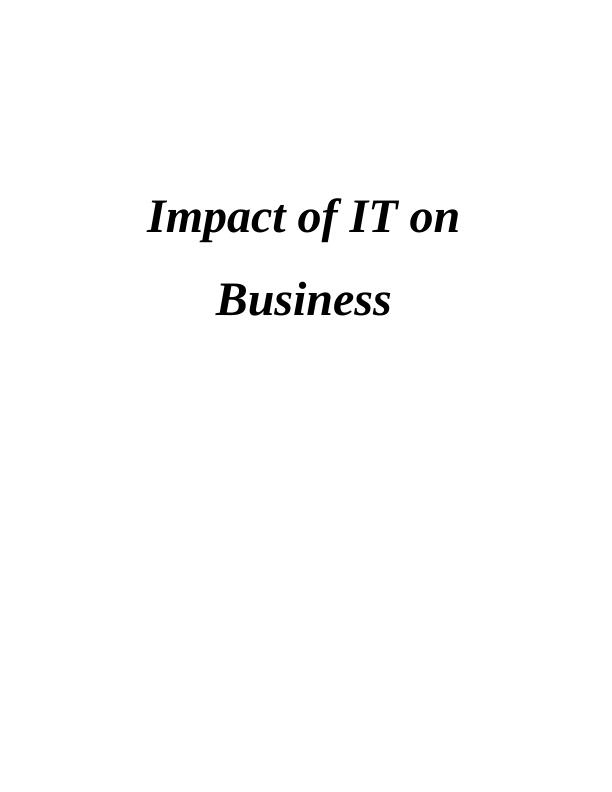 Impact of IT on Business Introduction_1
