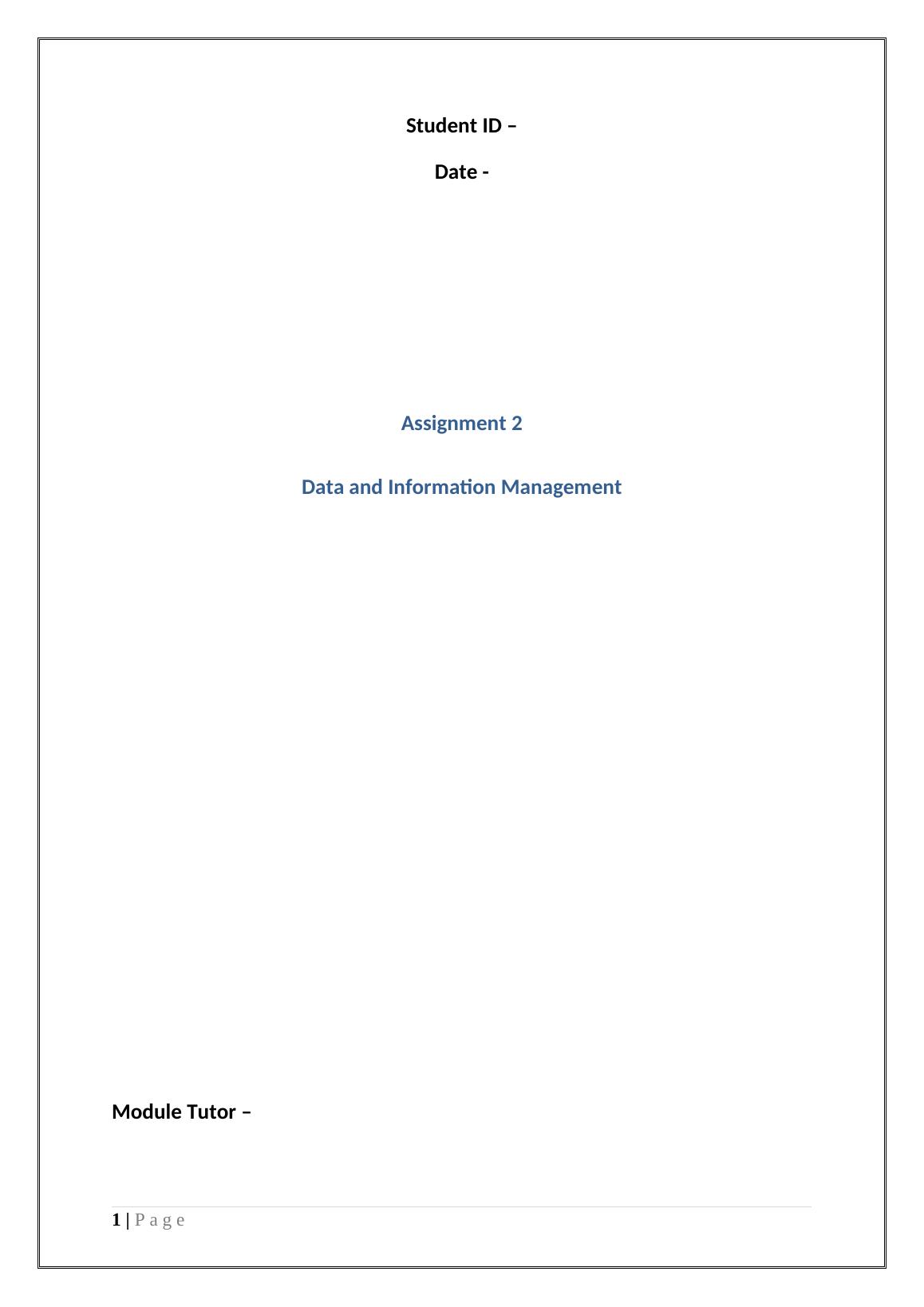Data and Information Management- Doc_1