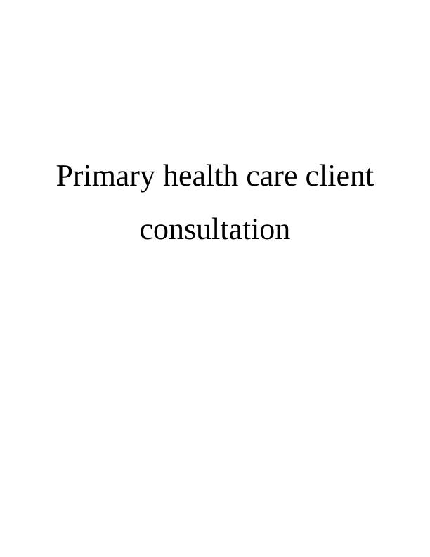 Primary Health Care Client Consultation_1