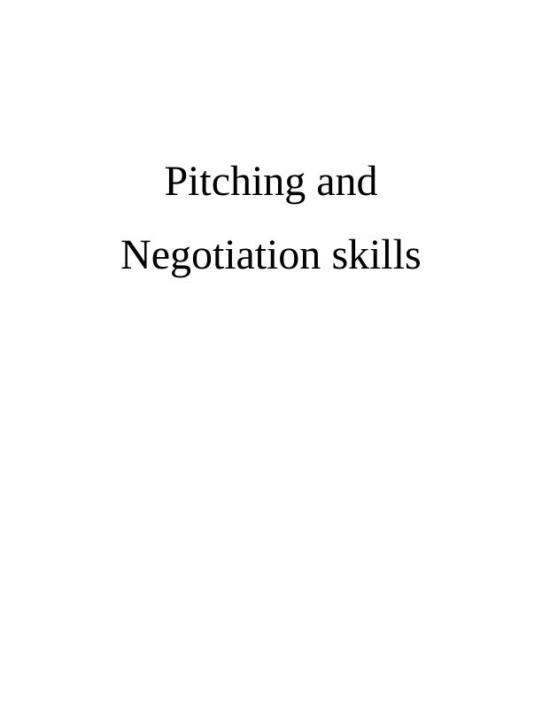 Pitching and Negotiation Skills: Key Principles for Sustainable Competitive Edge_1