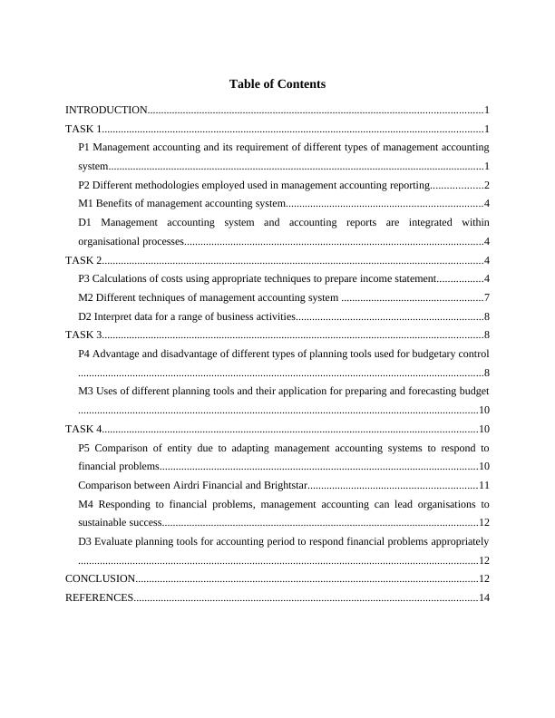 Management Accounting Assignment PDF - Airdri_2
