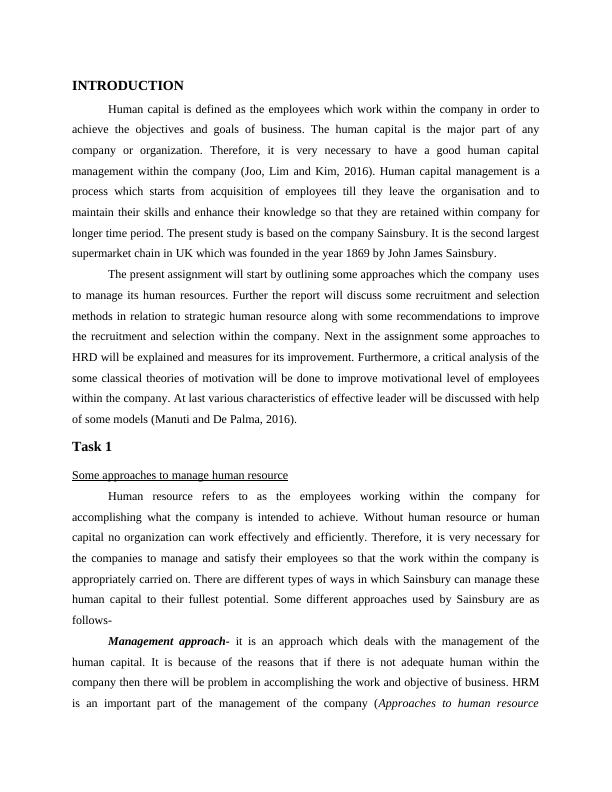 (PDF) Managing Human Capital And Leadership | Assignment_3