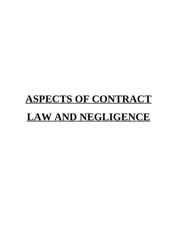 Aspects of Tortious Liability with Contractual Liability_1