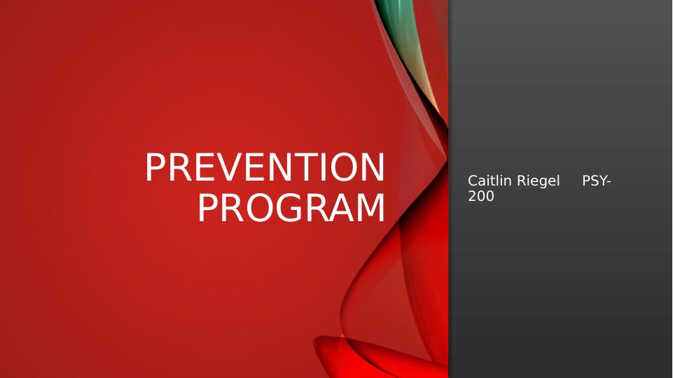 Prevention Program for Population & Addiction_1