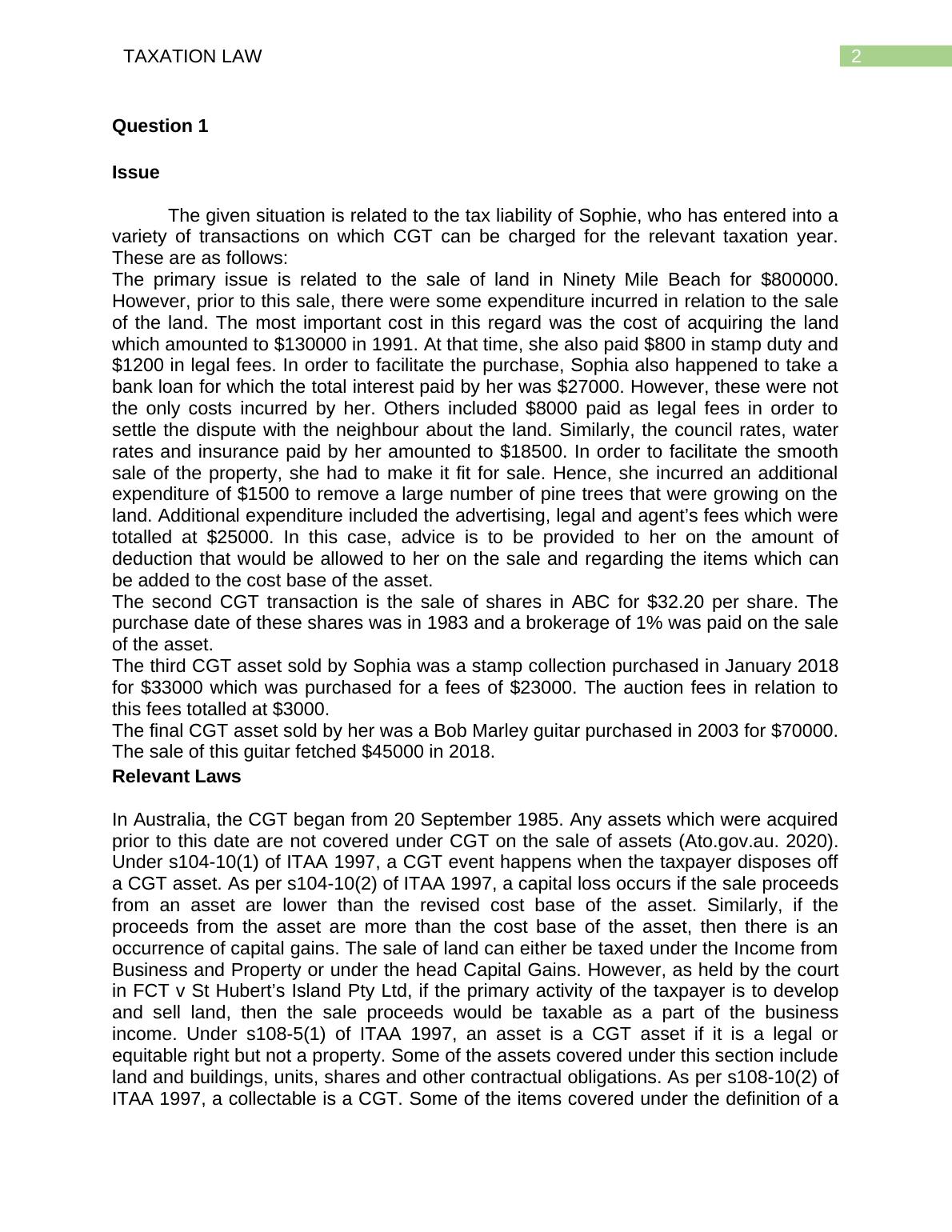 Taxation Law Question and Answer