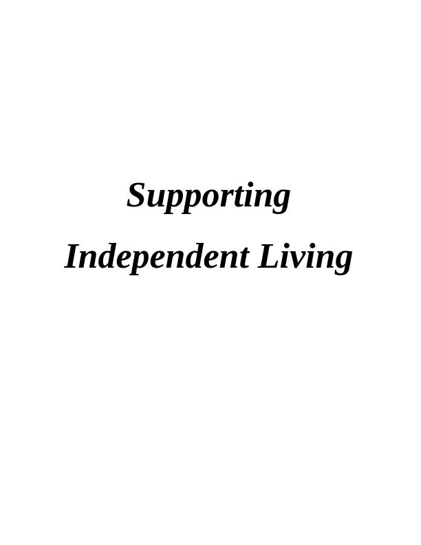 Supporting Independent Living - HSC_1