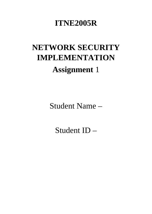 security in assignment