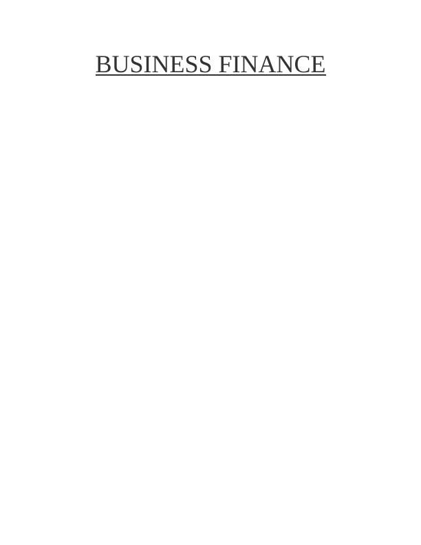 Business Finance Assignment Solved (Doc)_1
