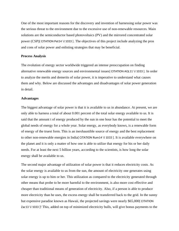 [SOLVED] Solar Energy: Pros & Cons