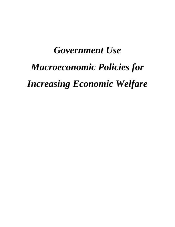 Macroeconomic Policies for Increasing Economic Welfare_1